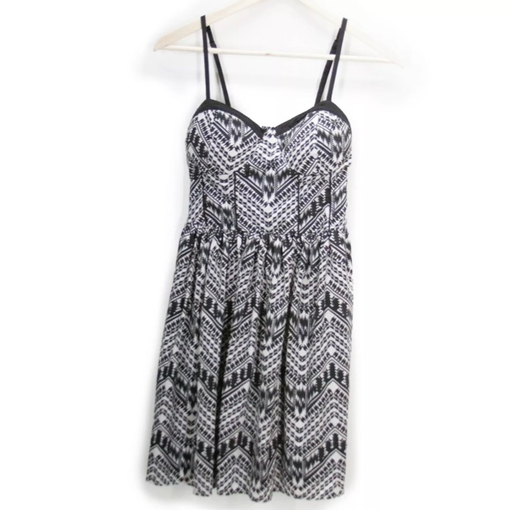 American Rag Black White Print Dress
